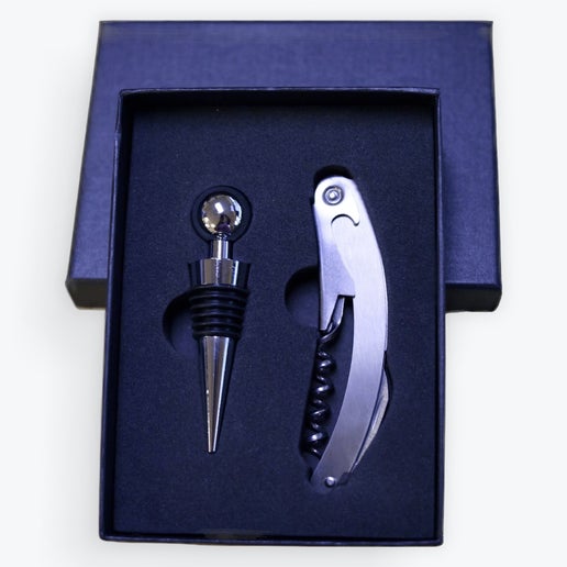 Wine Corkscrew & Stopper Gift Set