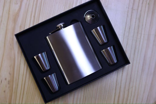 Stainless Steel Hip Flask Gift Set